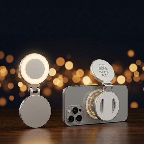 SnapGlow portable LED phone light with magnetic mount