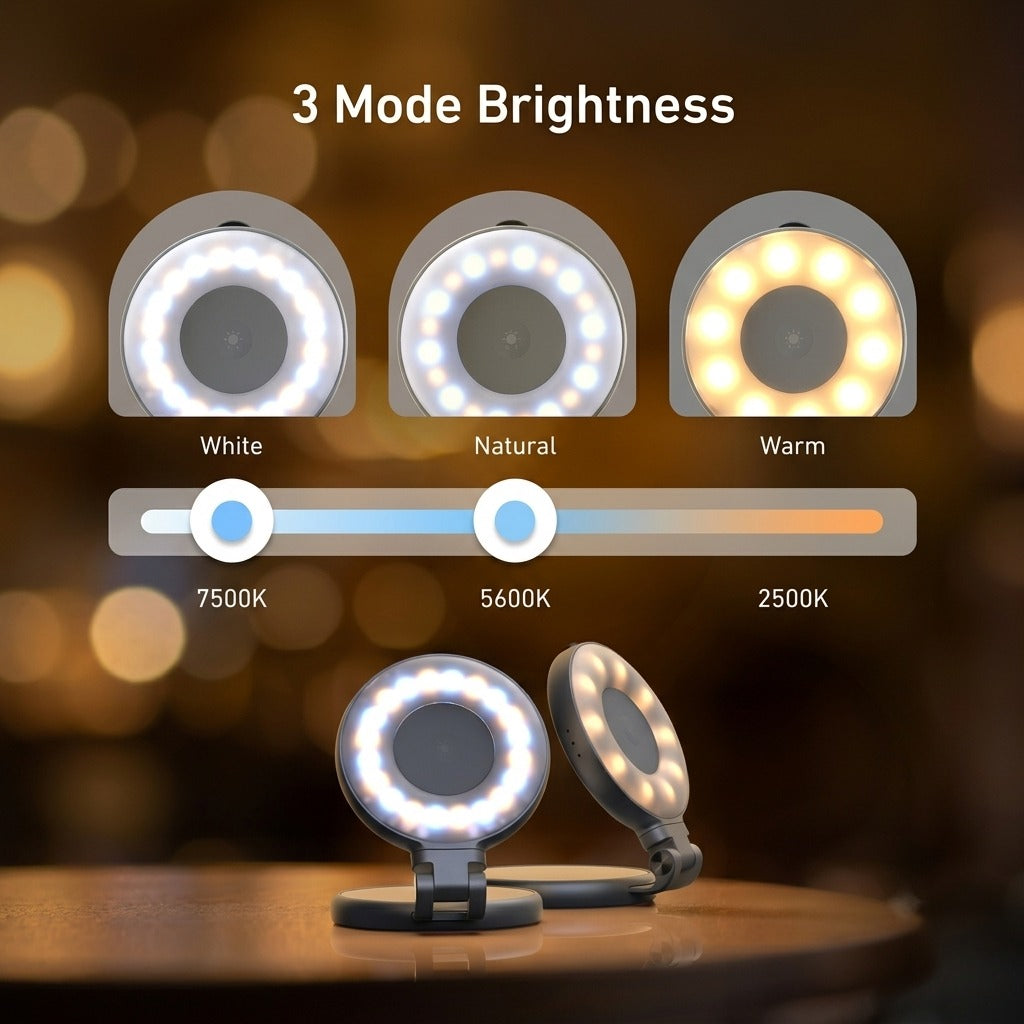 SnapGlow magnetic phone light with three colour modes